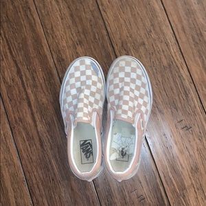 Pink checker vans